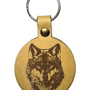 Tête de loup - Porte-clé cuir